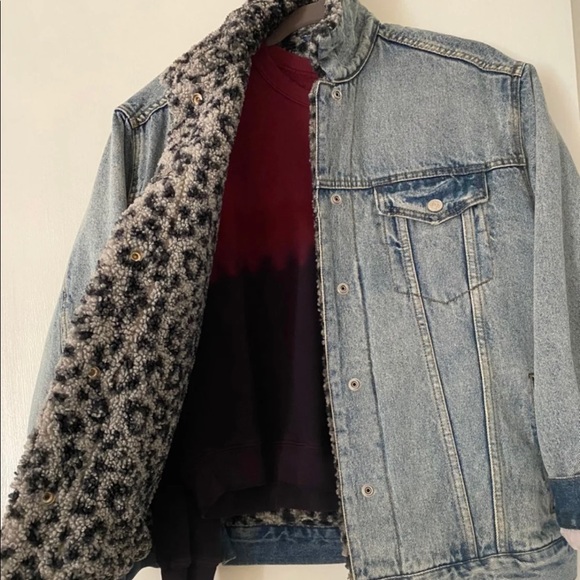 Free People Sherpa Trucker Jacket sze XS - Picture 6 of 7